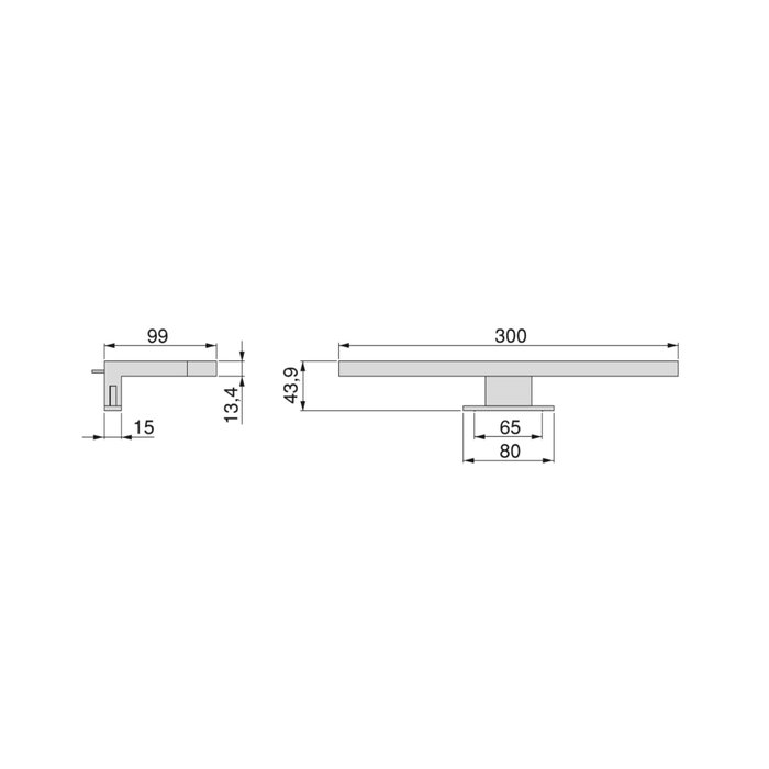 Emuca Foco LED Virgo Cromado 6.000K 300mm