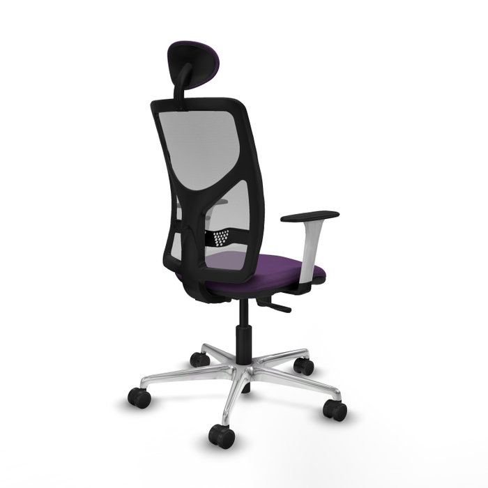 PIQUERAS Y CRESPO Silla de oficina Motilla con mecanismo Sincro, Morado y Gris