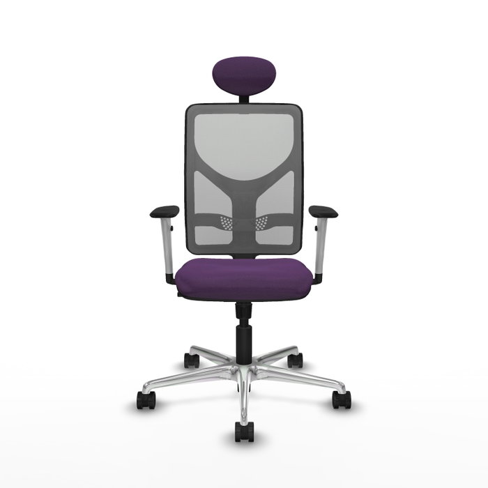 PIQUERAS Y CRESPO Silla de oficina Motilla con mecanismo Sincro, Morado y Gris