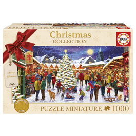 EDUCA BORRAS Puzzle 1000 Piezas Panorama Mercado de Navidad Miniature