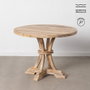 Ixia Mesa de Comedor Blanco Rozado 100 x 100 x 76 cm