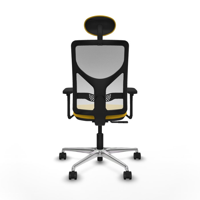 PIQUERAS Y CRESPO Silla de oficina Motilla con mecanismo Sincro, Amarillo y Blanco