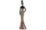 DKD Home Decor Figura de Resina Africana Multicolor