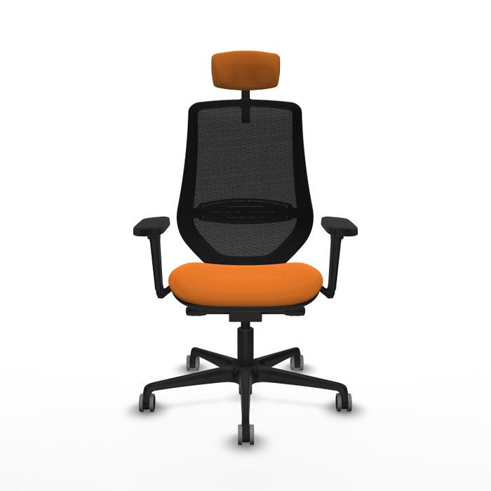 PIQUERAS Y CRESPO Silla de oficina Mardos Naranja y Negro