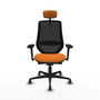 PIQUERAS Y CRESPO Silla de oficina Mardos Naranja y Negro