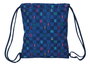 Bolsa Mochila con Cuerdas Benetton Damero Azul marino 35 x 40 x 1 cm