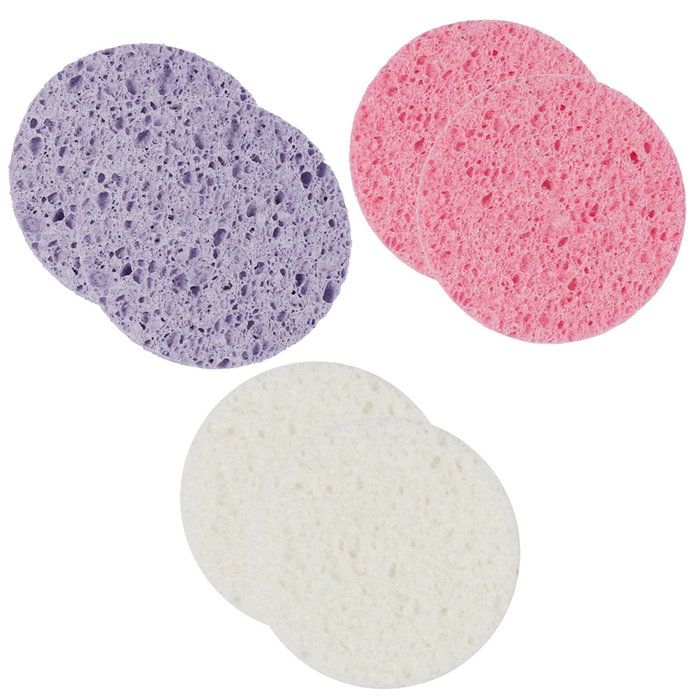 Cosmetic Club Juego de 2 Esponjas Desmaquillantes Reutilizables y Lavables Colores Surtidos para Todo Tipo de Piel