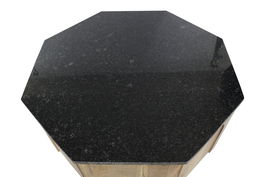 DKD Home Decor Mesa Centro Moderno Mango y Marmol 80 x 80 x 45 cm