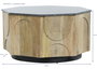 DKD Home Decor Mesa Centro Moderno Mango y Marmol 80 x 80 x 45 cm