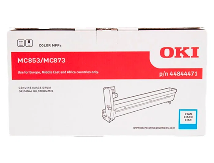 Oki Unidad de tambor Cian 44844471 para MC853/MC873/MC883