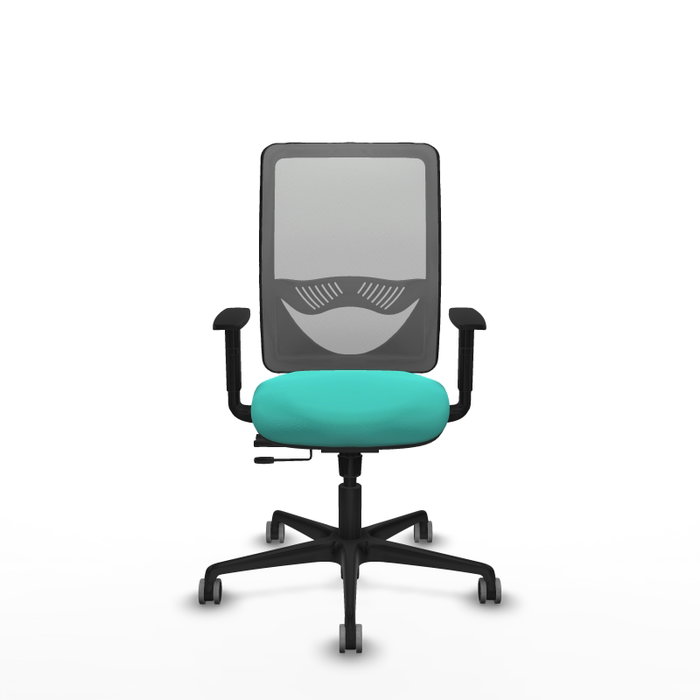 PIQUERAS Y CRESPO Silla de oficina Zulema con mecanismo Sincro/Traslack color Turquesa y Gris