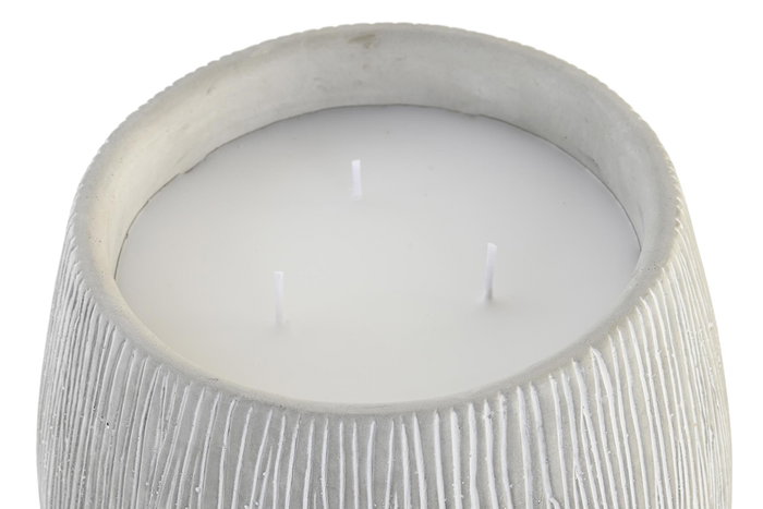 DKD Home Decor Vela Terraza Y Jardin Gris Amarillo 18 x 18 x 15 cm