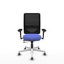 PIQUERAS Y CRESPO Silla de oficina Zulema con mecanismo Sincro/Traslack, Azul claro y Negro