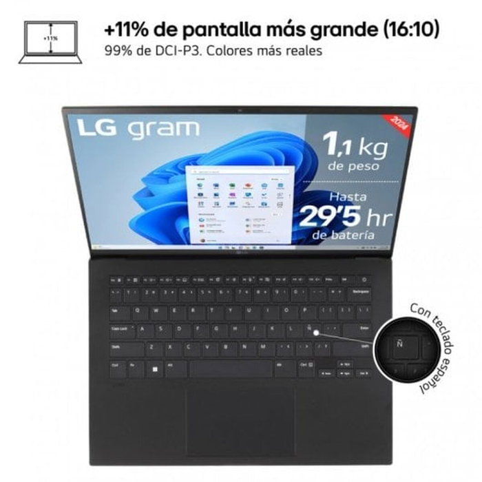 LG Gram 14Z90S-G.AD78B con Intel Core Ultra 7, 32 GB RAM, 1 TB SSD y pantalla de 14 pulgadas