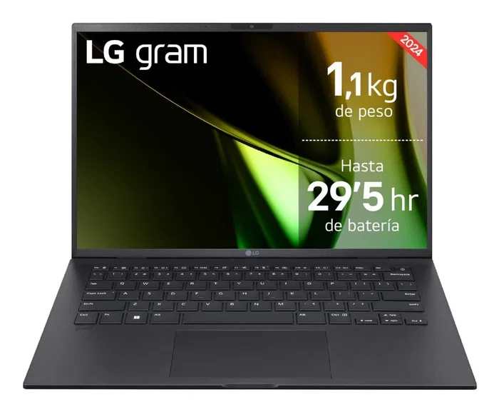 LG Gram 14Z90S-G.AD78B Portátil 14" WQXGA Ultra 7 155H 32GB RAM 1TB SSD Windows 11 Home Negro Ultraligero (1.12kg) y Larga Duración Batería