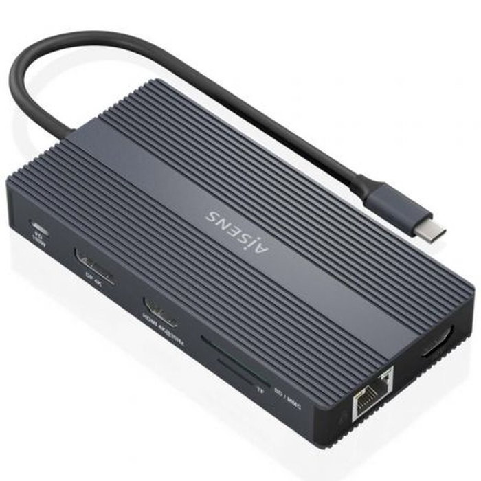 Aisens USB-C Dock 12 en 1 ASUC-12P017-GR Gris
