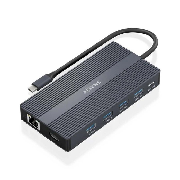 Aisens USB-C Dock 12 en 1 ASUC-12P017-GR Gris