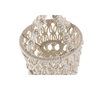 DKD Home Decor Pantalla de Lámpara de Algodón Macramé Tejido a Mano, Crudo