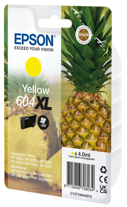 Epson 604XL Cartucho de Tinta Original Amarillo C13T10H44020 de 4 ml Epson 604XL Cartucho de Tinta Original Amarillo C13T10H44020 de 4 ml