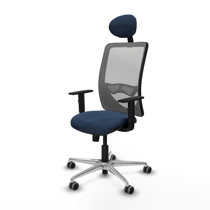 PIQUERAS Y CRESPO Silla de oficina Zulema Azul marino y Gris