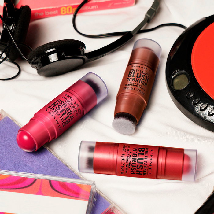 Rimmel London - MULTI-TASKER BLUSH 'N' BRUSH Stick Rubor con Brocha #200-Fushia Glam - 8 g Rimmel London - MULTI-TASKER BLUSH 'N' BRUSH Stick Rubor con Brocha #200-Fushia Glam - 8 g