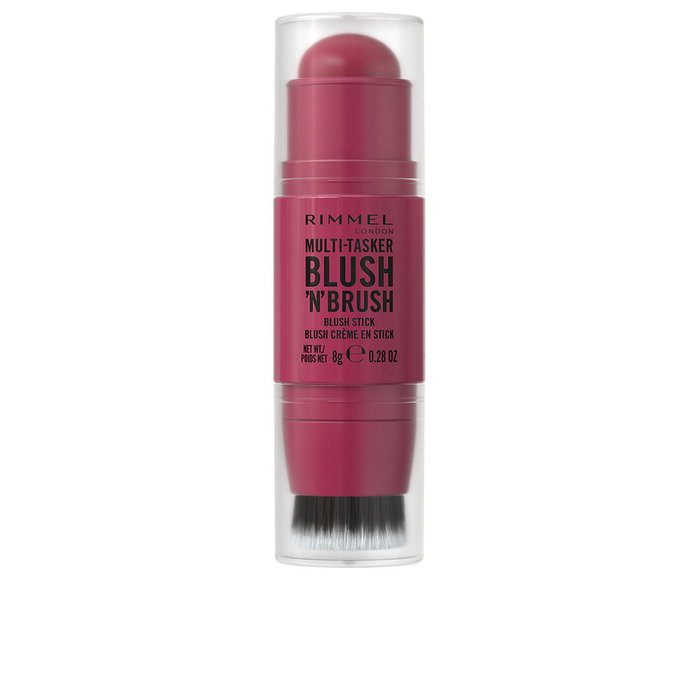 Rimmel London - MULTI-TASKER BLUSH 'N' BRUSH Stick Rubor con Brocha #200-Fushia Glam - 8 g Rimmel London - MULTI-TASKER BLUSH 'N' BRUSH Stick Rubor con Brocha #200-Fushia Glam - 8 g