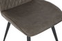 DKD Home Decor Silla Marron Oscuro Negro Poliester Metal 48 x 88.5 x 60 cm (4 Unidades)