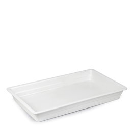 Vollrath Cubeta de melamina blanca GN 1/1-065, 6.5 cm de alto, modelo Cubeta GN 1/1 para buffet