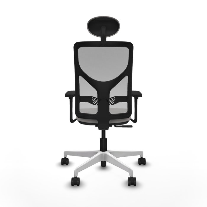 PIQUERAS Y CRESPO Silla de oficina Motilla con mecanismo Sincro, Blanco y Gris