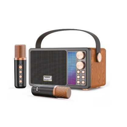 SAMI Altavoz de Karaoke PURO SOUND Multimedia - 15W, 2 Micrófonos Incluidos