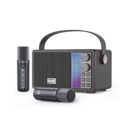 SAMI Altavoz de Karaoke PURO SOUND Multimedia - 15W, 2 Micrófonos Incluidos