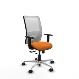 PIQUERAS Y CRESPO Silla de oficina Zulema Naranja y Blanco
