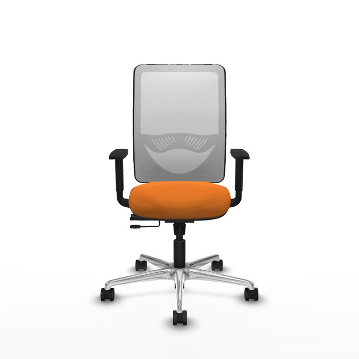 PIQUERAS Y CRESPO Silla de oficina Zulema Naranja y Blanco