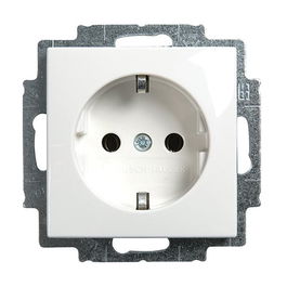 BUSCH-JAEGER 20 EUC-914 SCHUKO® Enchufe Tipo F 2P+E Blanco Termoplástico IP20 250V 16A