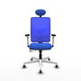 PIQUERAS Y CRESPO Silla de oficina Motilla Azul con mecanismo Sincro/Traslack