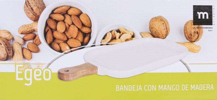 La Mediterranea Bandeja con Mango de Madera Egeo 32.5x14.5x2cm (Pack de 6) Skue: B1G3V9TMMQ