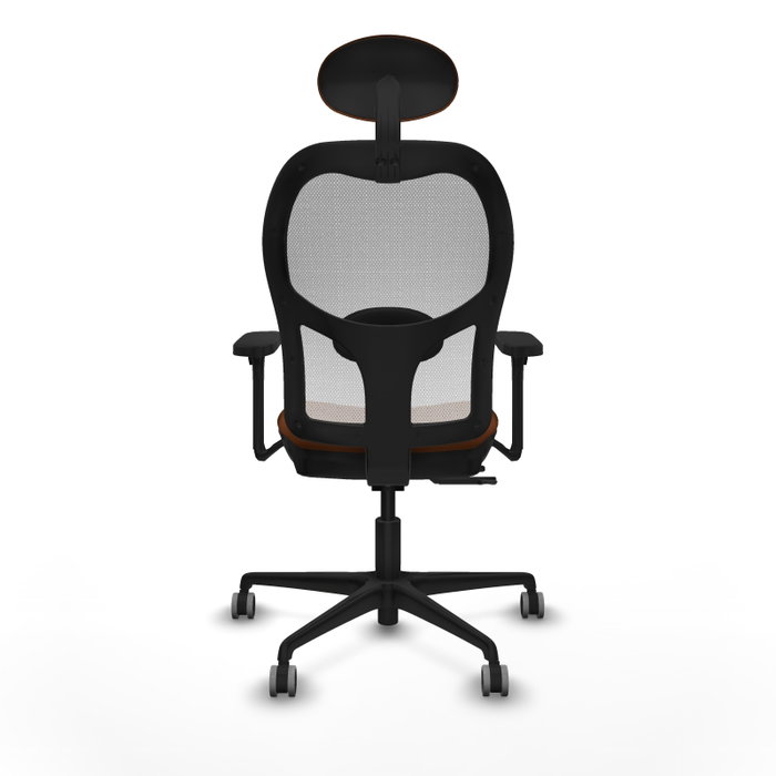 PIQUERAS Y CRESPO Silla de oficina Jorquera con mecanismo Sincro/Traslack Marrón y Blanco