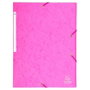 EXACOMPTA Carpeta de Gomas y Solapas Maxi Cartón A4 Fucsia