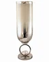 DKD Home Decor Jarrón de Cristal y Aluminio Champán 15x15x56 cm