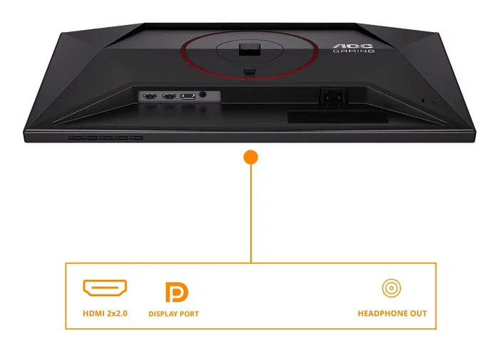 AOC G4 24G4ZR Monitor Gaming 23.8" Fast IPS 260Hz OC 0.3ms MPRT Full HD 1080p HDR10 G-Sync Compatible con Soporte Ergonómico e-Sports, Negro y Rojo