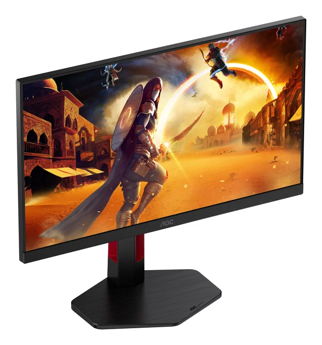 AOC G4 24G4ZR Monitor Gaming 23.8" Fast IPS 260Hz OC 0.3ms MPRT Full HD 1080p HDR10 G-Sync Compatible con Soporte Ergonómico e-Sports, Negro y Rojo