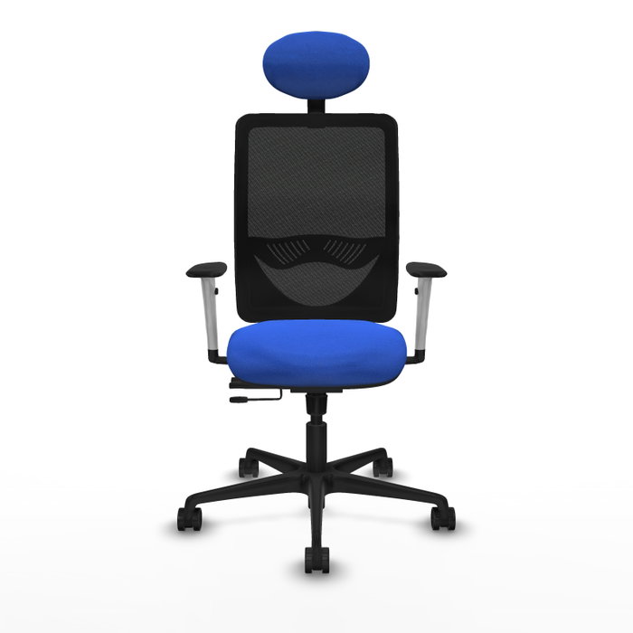 PIQUERAS Y CRESPO Silla de oficina Zulema Azul con Malla Negra