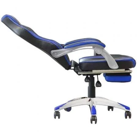 Woxter Silla Gaming Stinger Station RX GM26-011 Azul y Negra, Ergonómica, Reclinable 170º, Reposapiés Extensible, Pistón Gas Clase 4, Soporta 140 Kg
