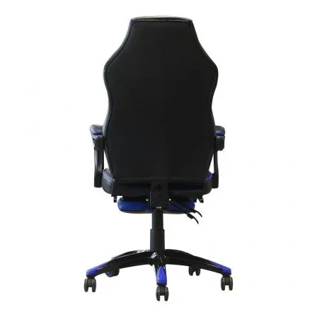 Woxter Silla Gaming Stinger Station RX GM26-011 Azul y Negra, Ergonómica, Reclinable 170º, Reposapiés Extensible, Pistón Gas Clase 4, Soporta 140 Kg