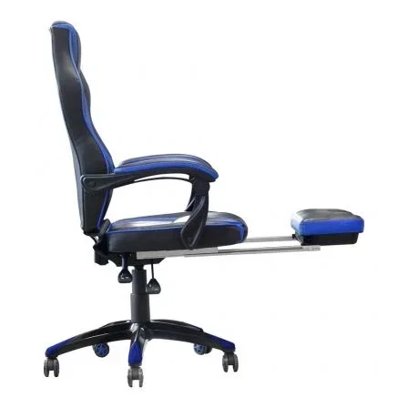 Woxter Silla Gaming Stinger Station RX GM26-011 Azul y Negra, Ergonómica, Reclinable 170º, Reposapiés Extensible, Pistón Gas Clase 4, Soporta 140 Kg