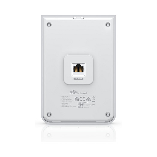 Ubiquiti UniFi U6-IW In-Wall Access Point WiFi 6, 5 Puertos Ethernet, 4800 Mbps, PoE, Montaje en Pared, Blanco - U6-IW