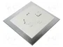 ORNO Panel decorativo de vidrio plata 170x170x10mm