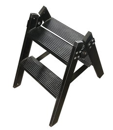 Taburete Sinex 2 Peldaños Aluminio Negro