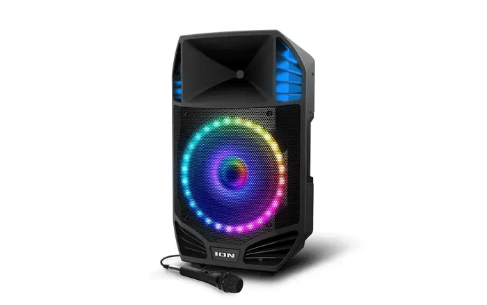 ION Sistema de Sonido Total Pa Prime Ion Biamplificado 500W Woofer 15" Bluetooth 5.0 Luces LED Ruedas