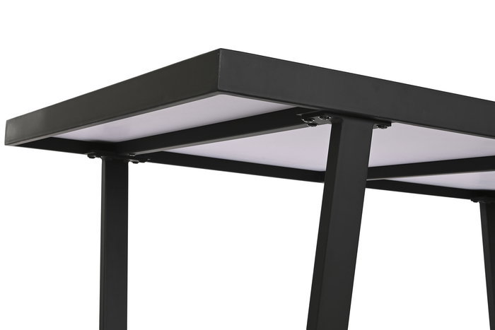 DKD Home Decor Mesa Comedor Negro Blanco 80 x 75 x 150 cm